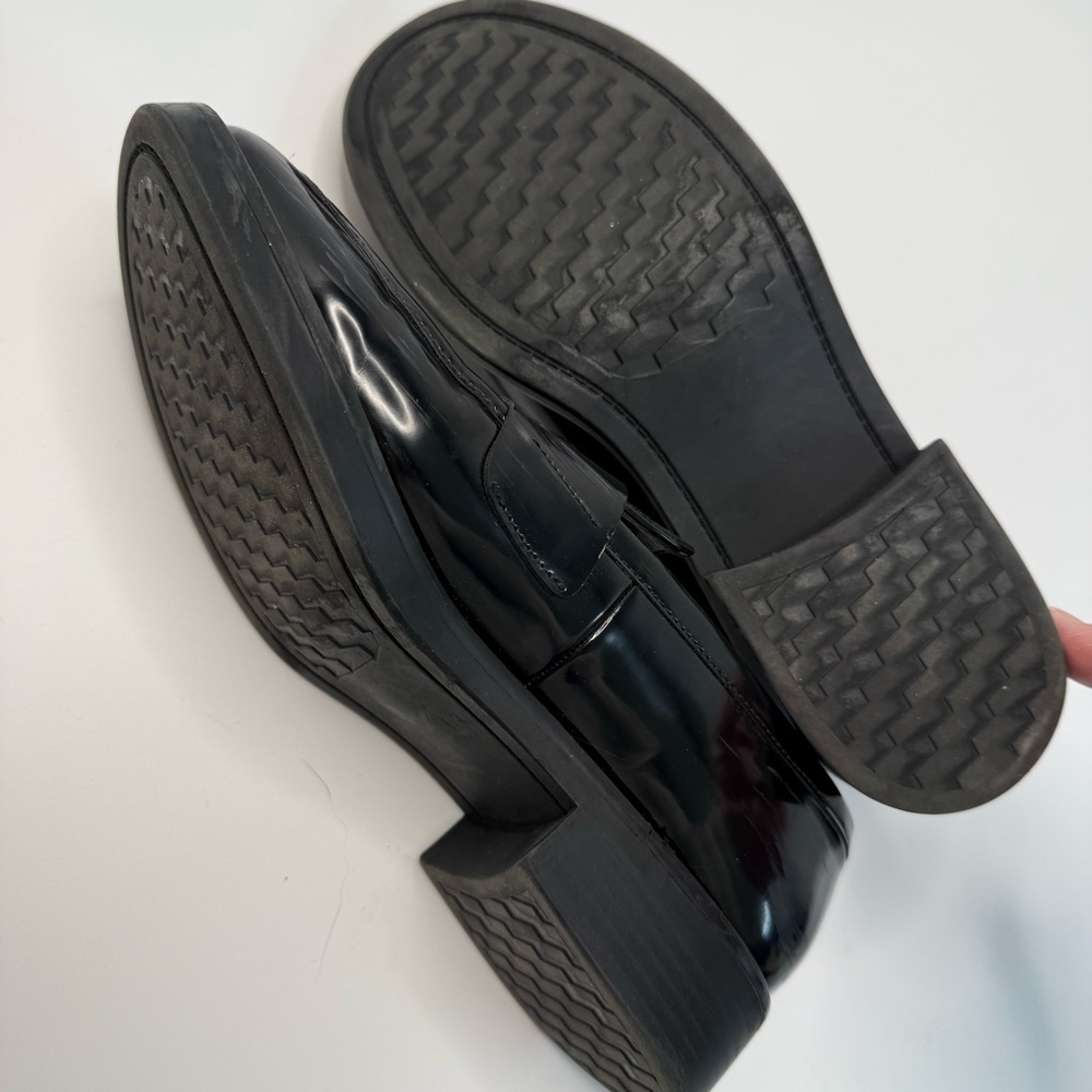 Madden Girl Black Patent Chunky Loafers G Hatch Style Size 7.5 Y2K Academia - Picture 8 of 12